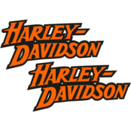 Harley Davidson Logo Lettering Style 3 Stickers Decals 2x - DecalsHouse