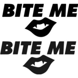 Bite Me Vampire Lips Stickers – Funny Decals (2-Pack)