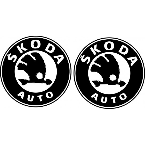 2x SKODA Vinyl Decals Stickers