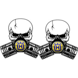 Husqvarna Skull Stickers – Motocross FC TC TE FE Off-Road Decals (2-Pack)