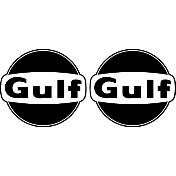 2x Gulf Vinyl Decals Stickers