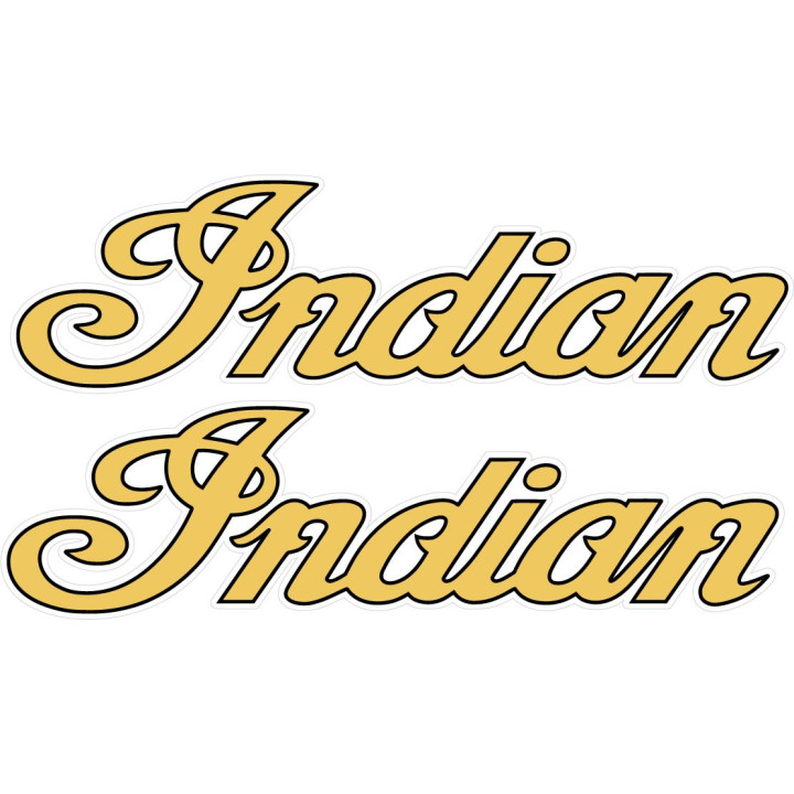 Indian Motorcycles Lettering Stickers – Chief Scout Challenger Decals (2-Pack)