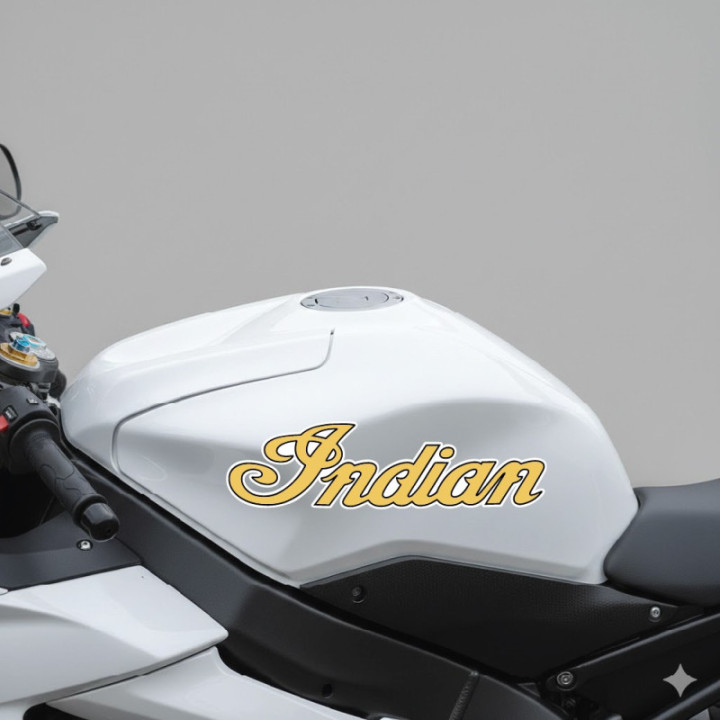 Indian Motorcycles Lettering Stickers – Chief Scout Challenger Decals (2-Pack)