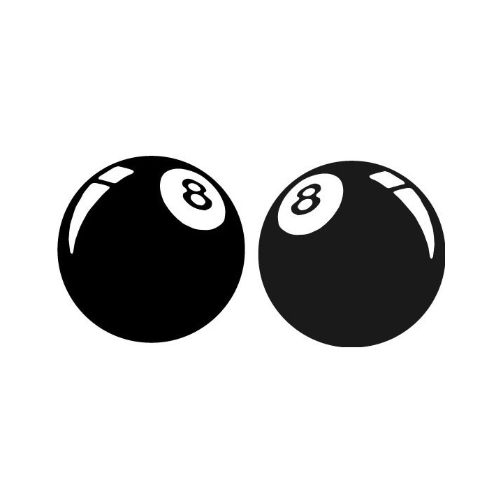 Buy Black 8 Ball 2 Decal Sticker Online