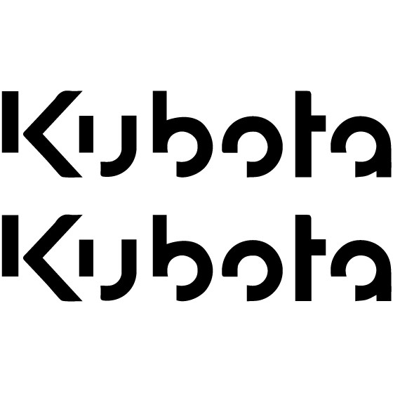 2x Kubota Decals Stickers
