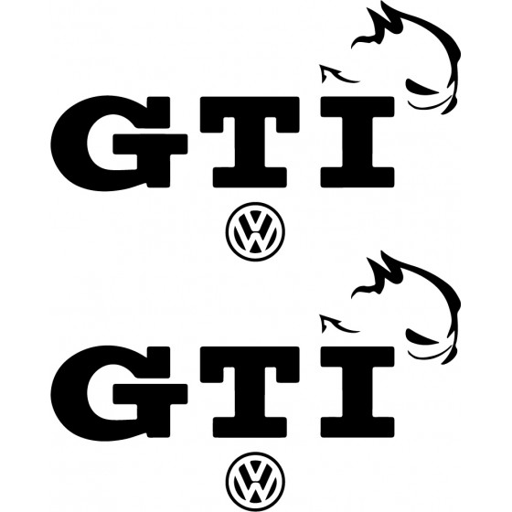 2x Volkswagen Gti Logo...