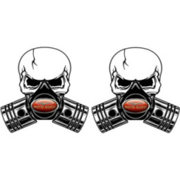 Moto Guzzi Logo Skull Stickers Decals 2x - DecalsHouse