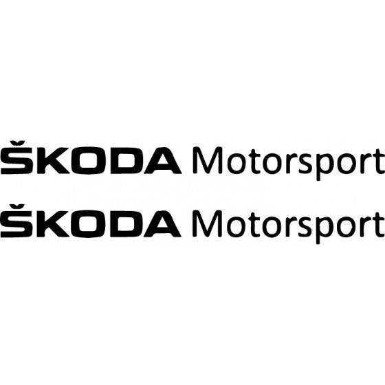 2x Skoda Motorsport Decals...