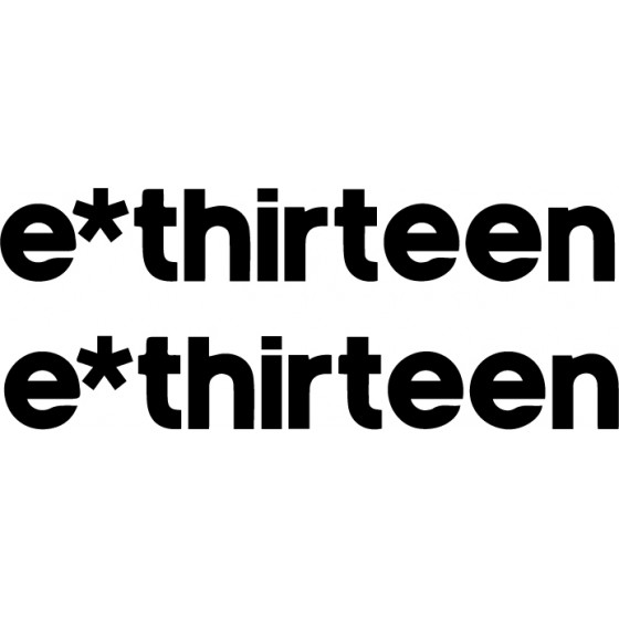 2x E Thirteen Text Cycling...