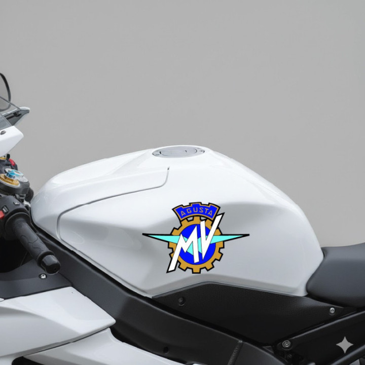 MV Agusta Logo Style 5 Stickers – F4 Brutale Decals (2-Pack)