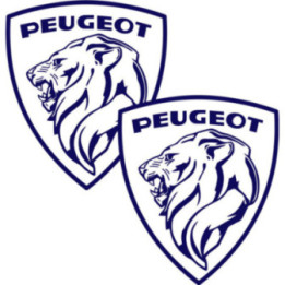 Peugeot Logo Blue Stickers Decals 2x - DecalsHouse
