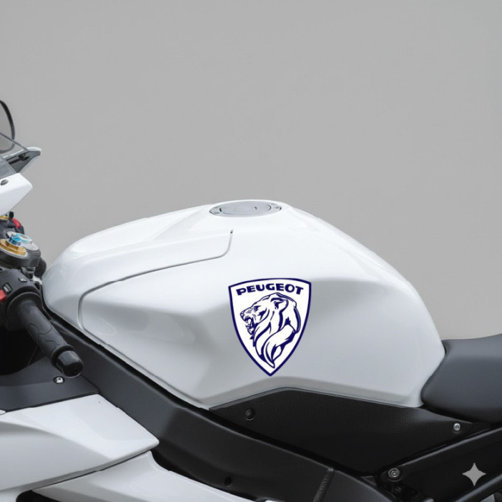 Peugeot Logo Blue Stickers Decals 2x - DecalsHouse
