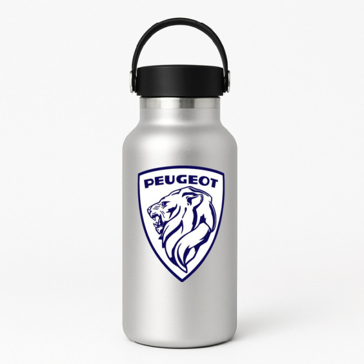 Peugeot Logo Blue Stickers Decals 2x - DecalsHouse