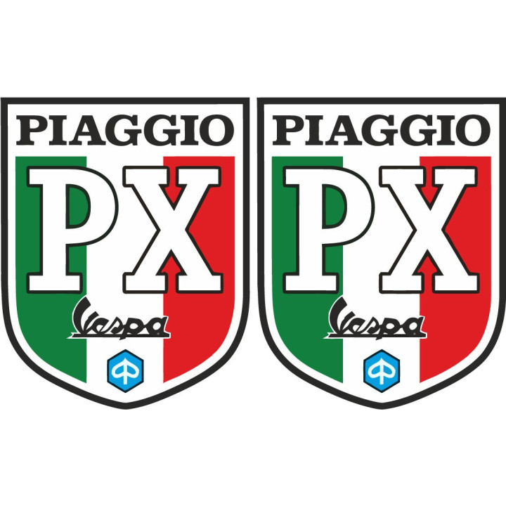 Piaggio Logo Px Italy Stickers Decals 2x - DecalsHouse