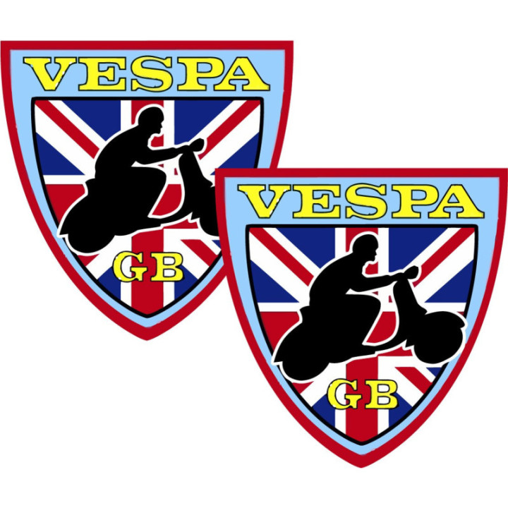 Piaggio Vespa Gb Stickers Decals 2x - DecalsHouse