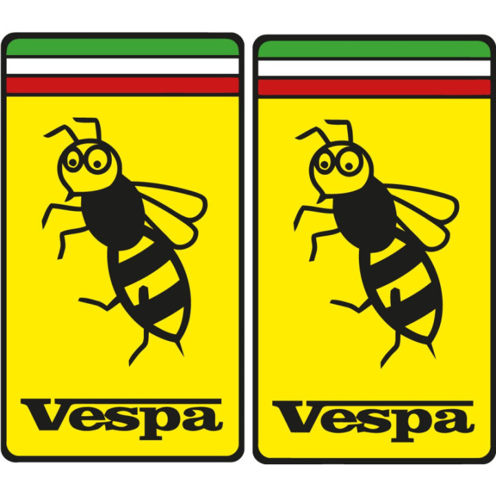 Piaggio Vespa Italia Logo Style 14 Stickers Decals 2x - DecalsHouse