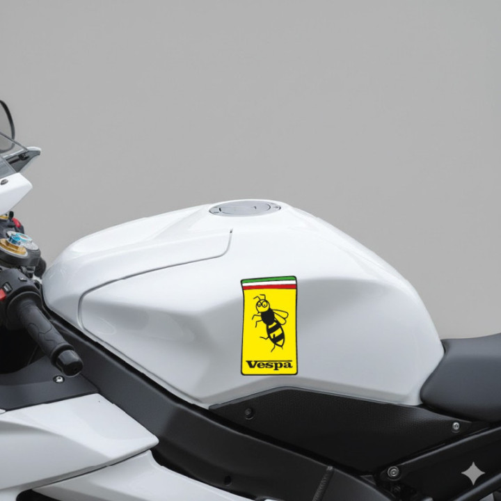 Piaggio Vespa Italia Logo Style 14 Stickers Decals 2x - DecalsHouse