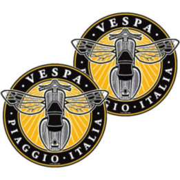 Vespa Italia Stickers – Piaggio Scooter Italian Decals (2-Pack)