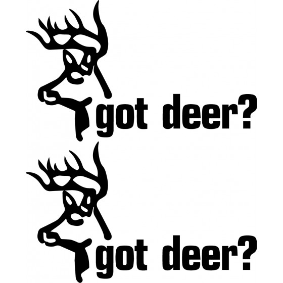 2x Buck Deer Vinyl Decals...