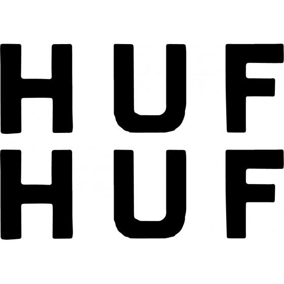 2x Huf Logo Vinyl Stickers...