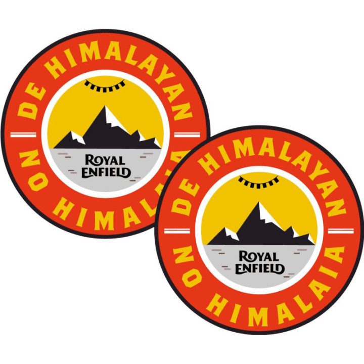 Royal Enfield Himalayan Round Stickers Decals 2x - DecalsHouse