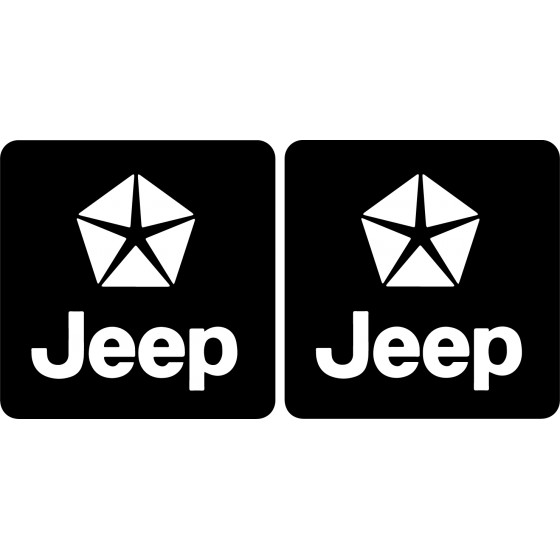 2x Jeep Logo Vinyl Decals...