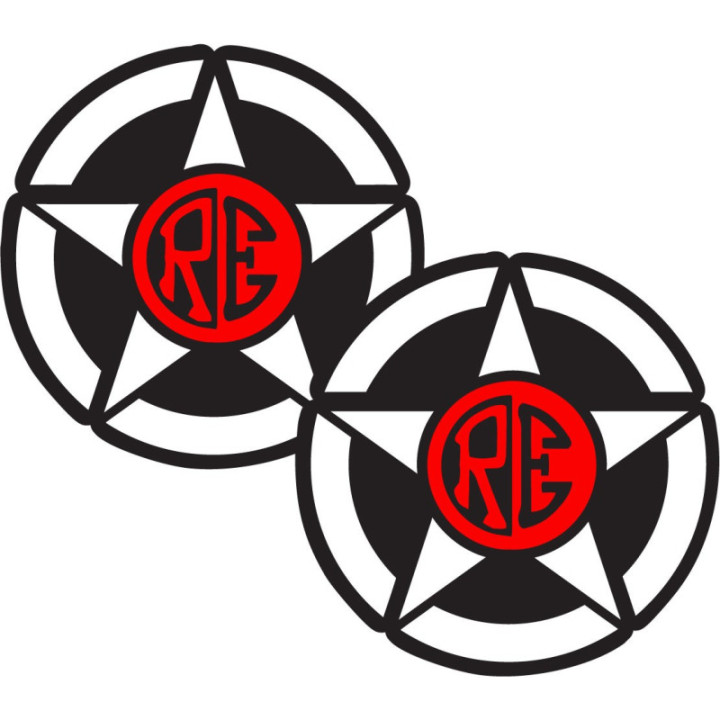Royal Enfield Logo Army Star Stickers Decals 2x - DecalsHouse
