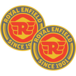 Royal Enfield Logo Round Stickers Decals 2x - DecalsHouse