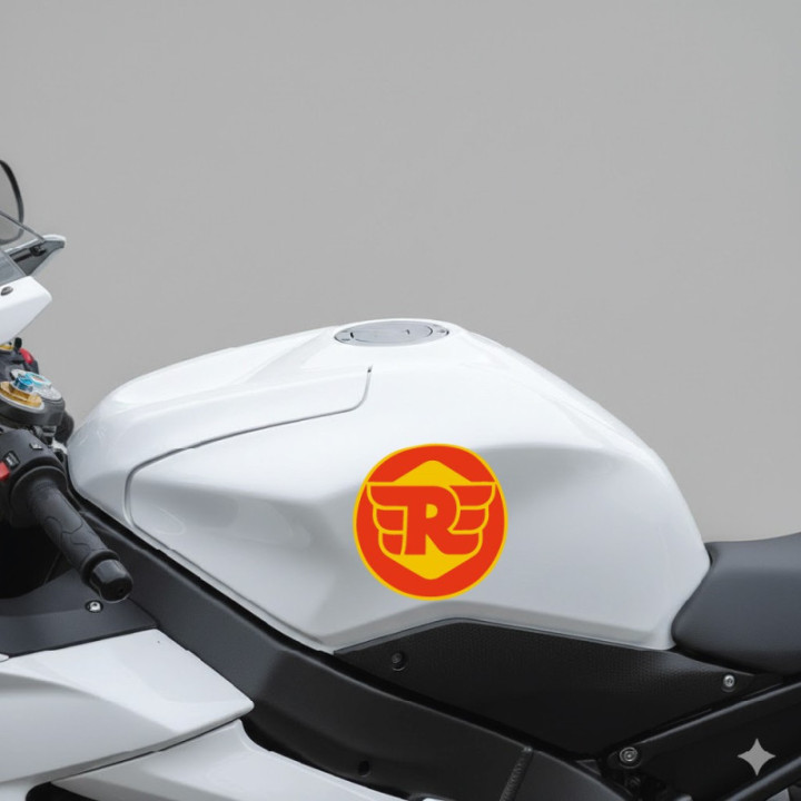 Royal Enfield Logo Round Style 2 Stickers Decals 2x - DecalsHouse