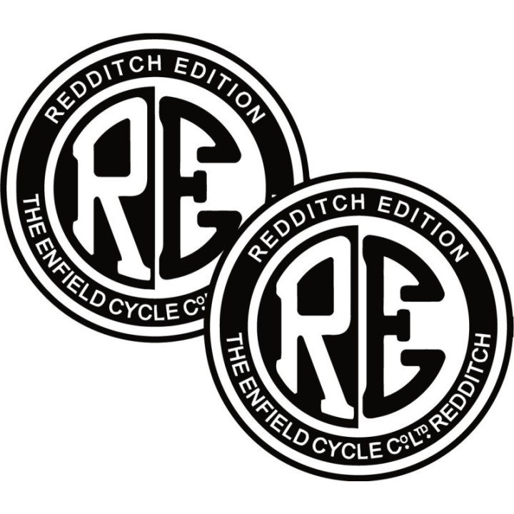 Royal Enfield Logo Round Style 3 Stickers Decals 2x - DecalsHouse