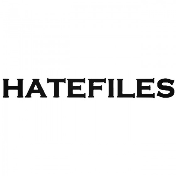 Hatefiles Band Decal Sticker