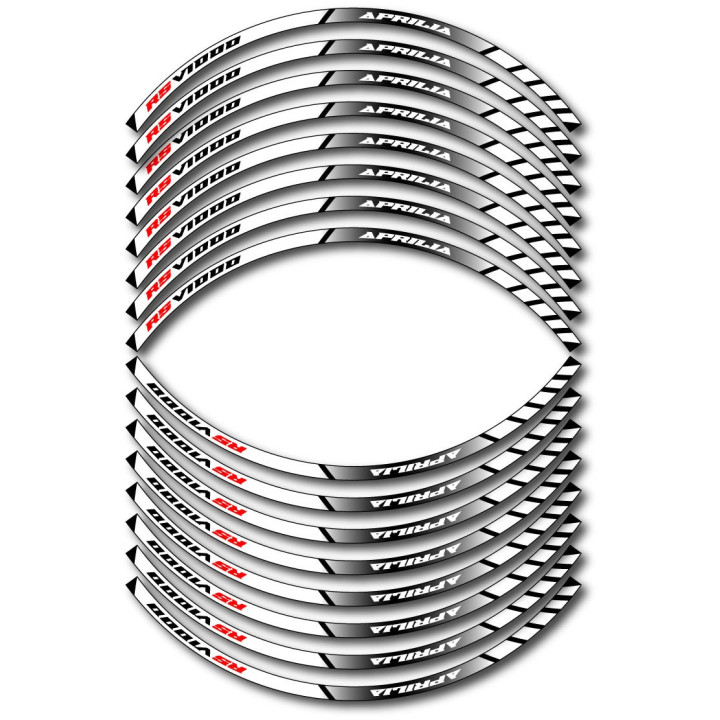 Aprilia Rsv 1000 Style 4 Wheel Stripes Stickers Decals - DecalsHouse