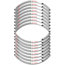 Aprilia Tuono V4 Wheel Stripes – Silver Tricolour Set