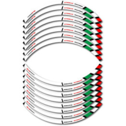 Aprilia Tuono V4 Wheel Stripes – White Tricolour Set