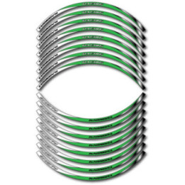 Aprilia Tuono V4 Wheel Stripes – Green Racing Rim Set