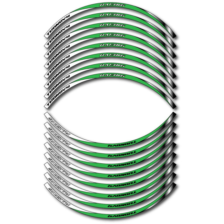 Aprilia Tuono V4 Wheel Stripes – Green Racing Rim Set