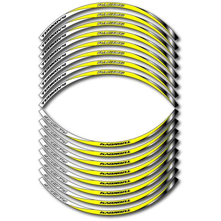 Aprilia Tuono V4 Wheel Stripes – Yellow Racing Rim Set