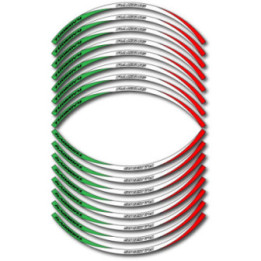 Aprilia Tuono V4 Rim Stripes – White & Green Racing