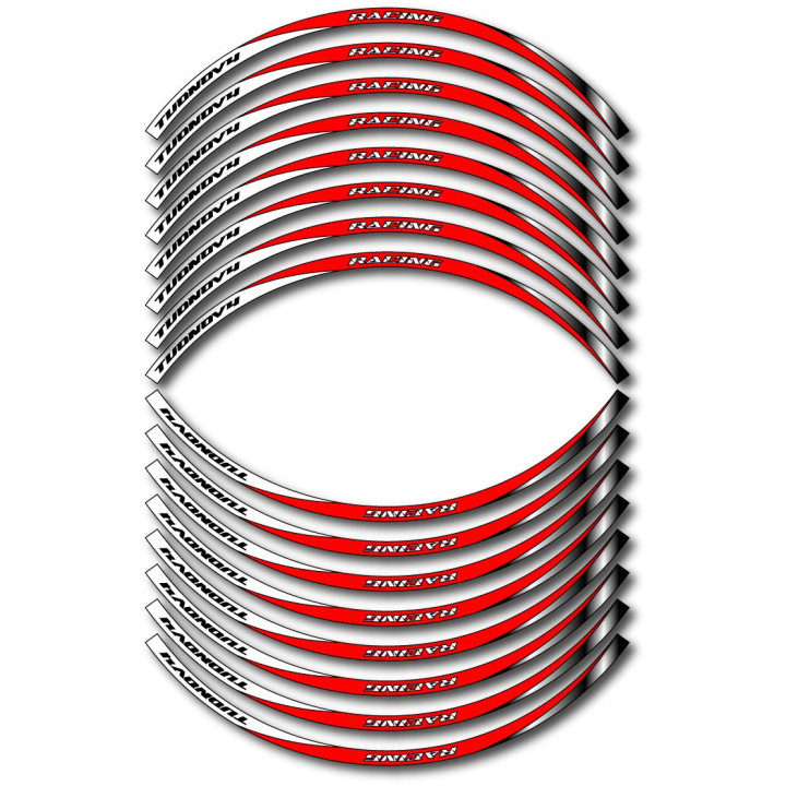 Aprilia Tuono V4 Wheel Stripes – Red Racing Rim Set