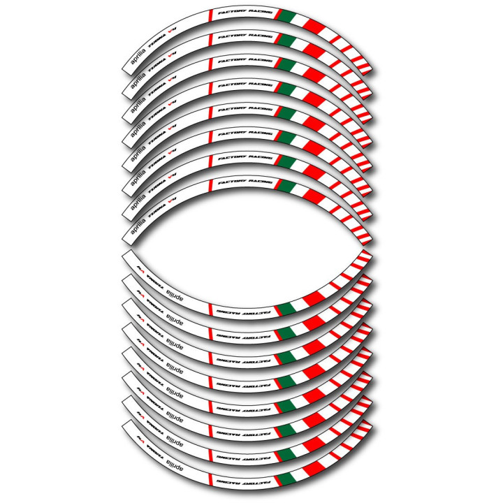 Aprilia Tuono V4 Rim Stripes – Factory Racing Tricolour