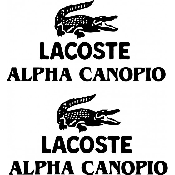 2x Alpha Lacoste Logo Vinyl...