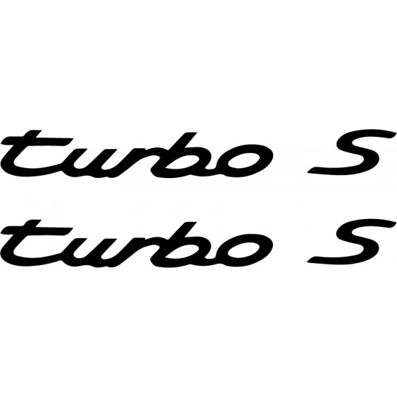 2x Porsche Turbo S Vinyl...