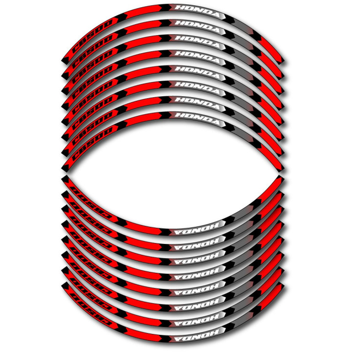 Honda Cb 500 Style 4 Wheel Stripes Stickers Decals - DecalsHouse