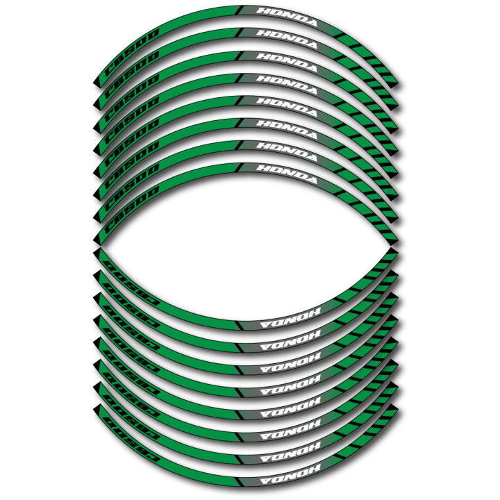 Honda Cb 500 Style 9 Wheel Stripes Stickers Decals - DecalsHouse