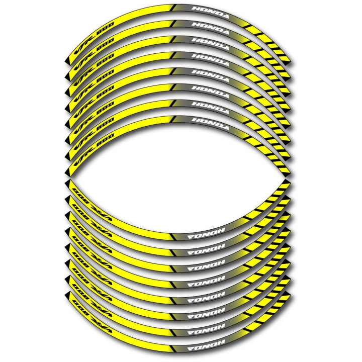 Honda Vfr 800 Style 8 Wheel Stripes Stickers Decals - DecalsHouse