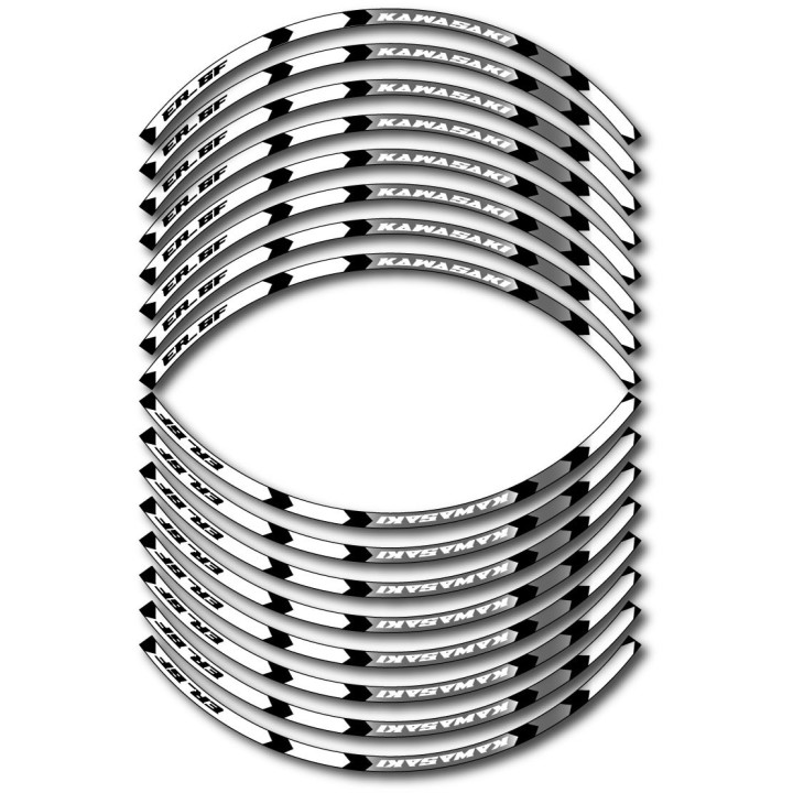 Kawasaki Er 6f Style 10 Wheel Stripes Stickers Decals - DecalsHouse