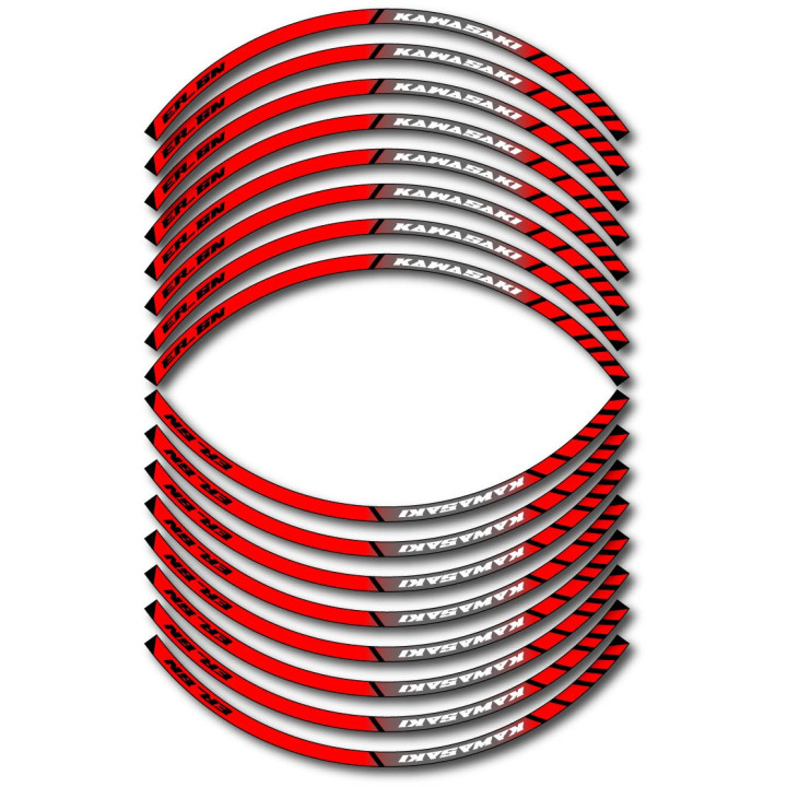 Kawasaki Er 6n Style 11 Wheel Stripes Stickers Decals - DecalsHouse