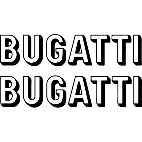 2x Bugatti Text Vinyl...