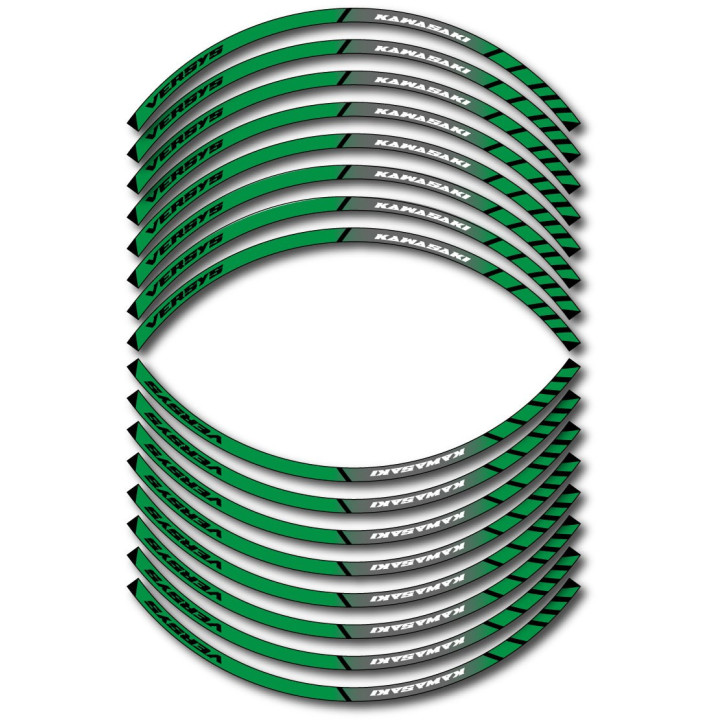 Kawasaki Versys Style 6 Wheel Stripes Stickers Decals - DecalsHouse