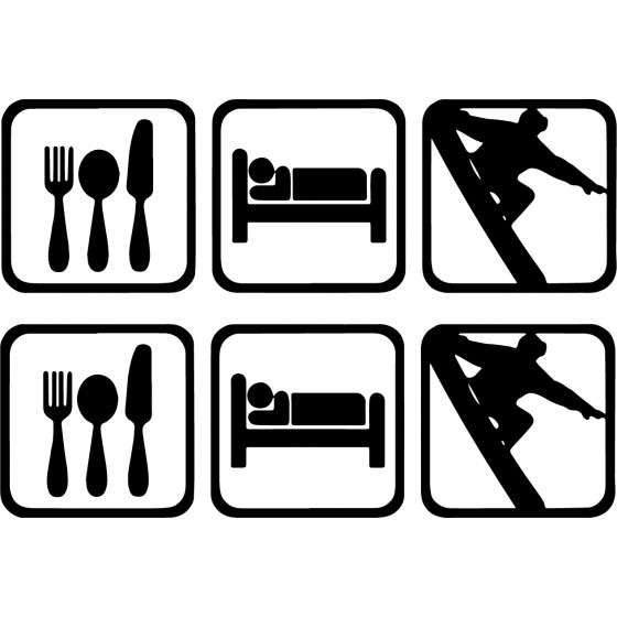 2x Eat Sleep Snowboarding...